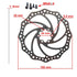Disco freno 180mm compatibile per bicicletta elettrica ENGWE EP-2 BOOST e altri